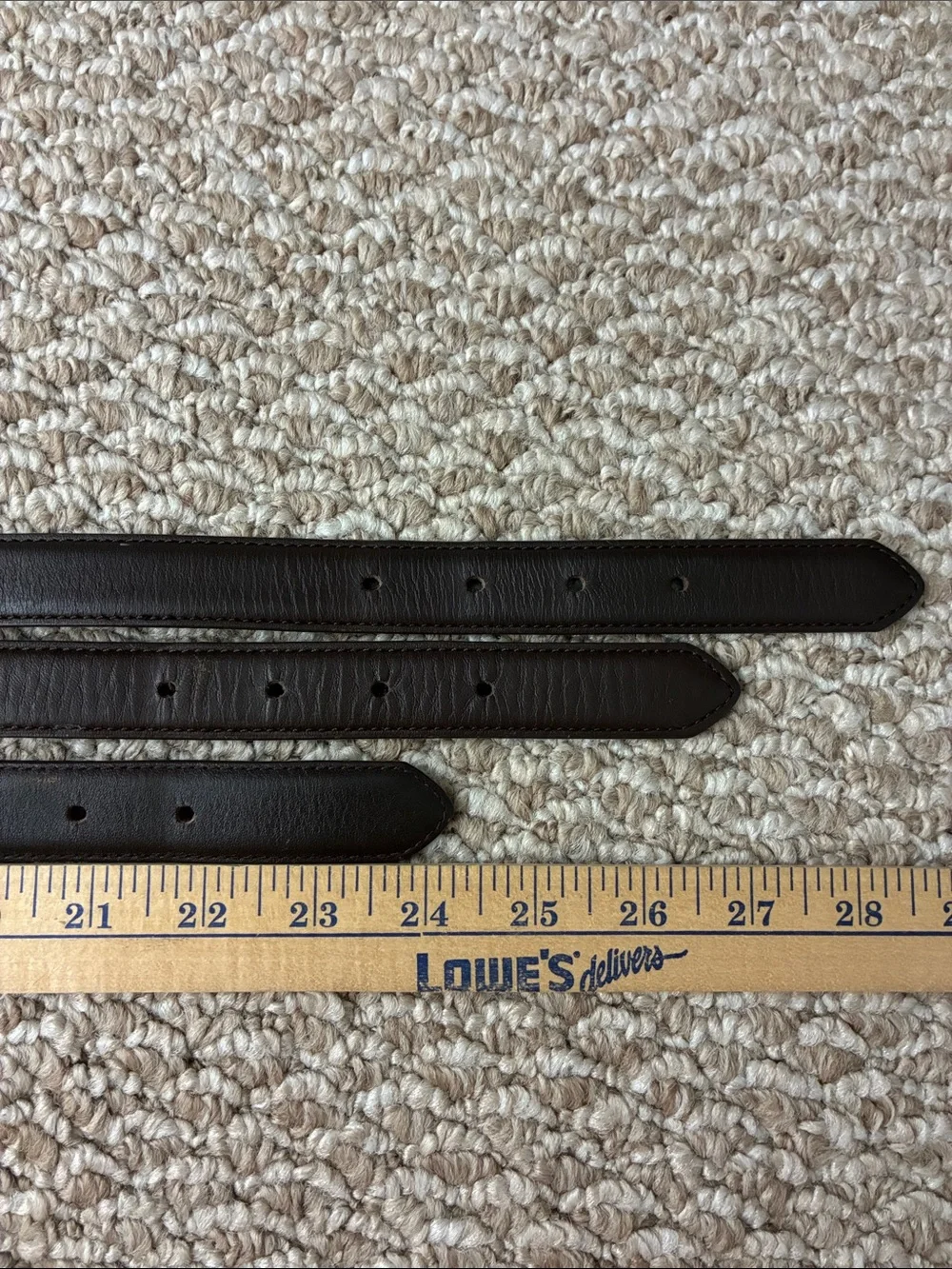 Janie and Jack lot of 3 brown leather belts 2T, 2T/3, 4/5